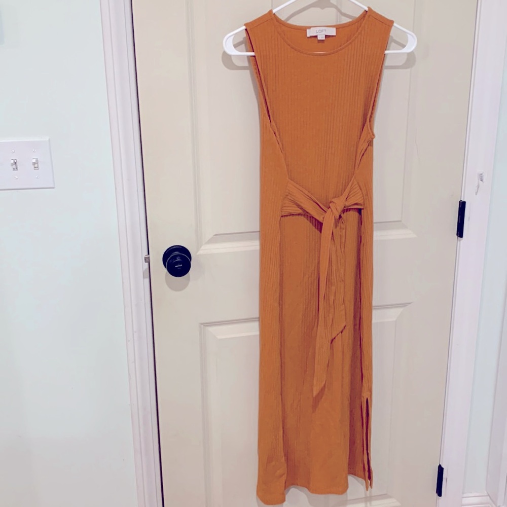 LOFT Midi tie dress